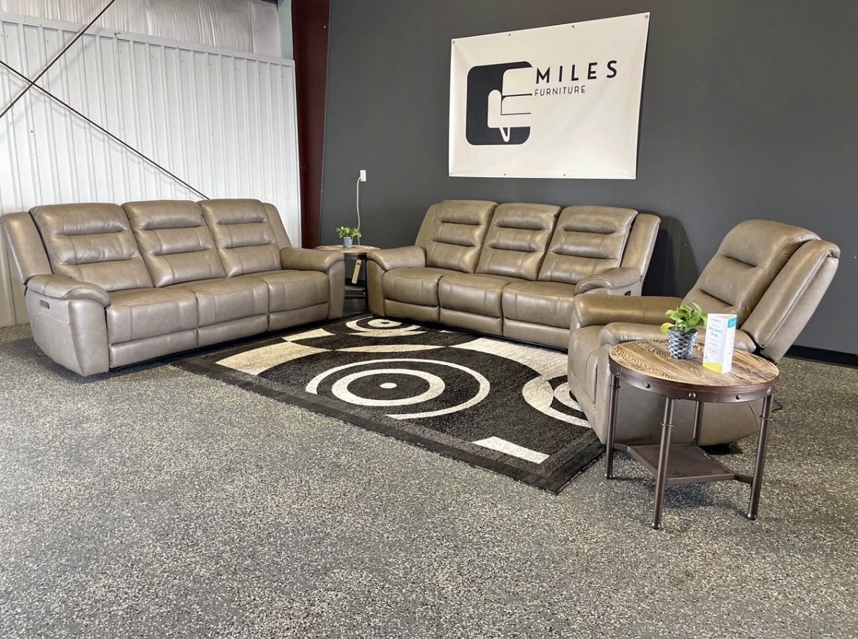 Mason Leather Powered Recliner Sofa Set - Free Delivery 🚚