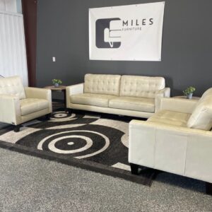 Carabella 3 Piece Leather Sofa Set - Free delivery