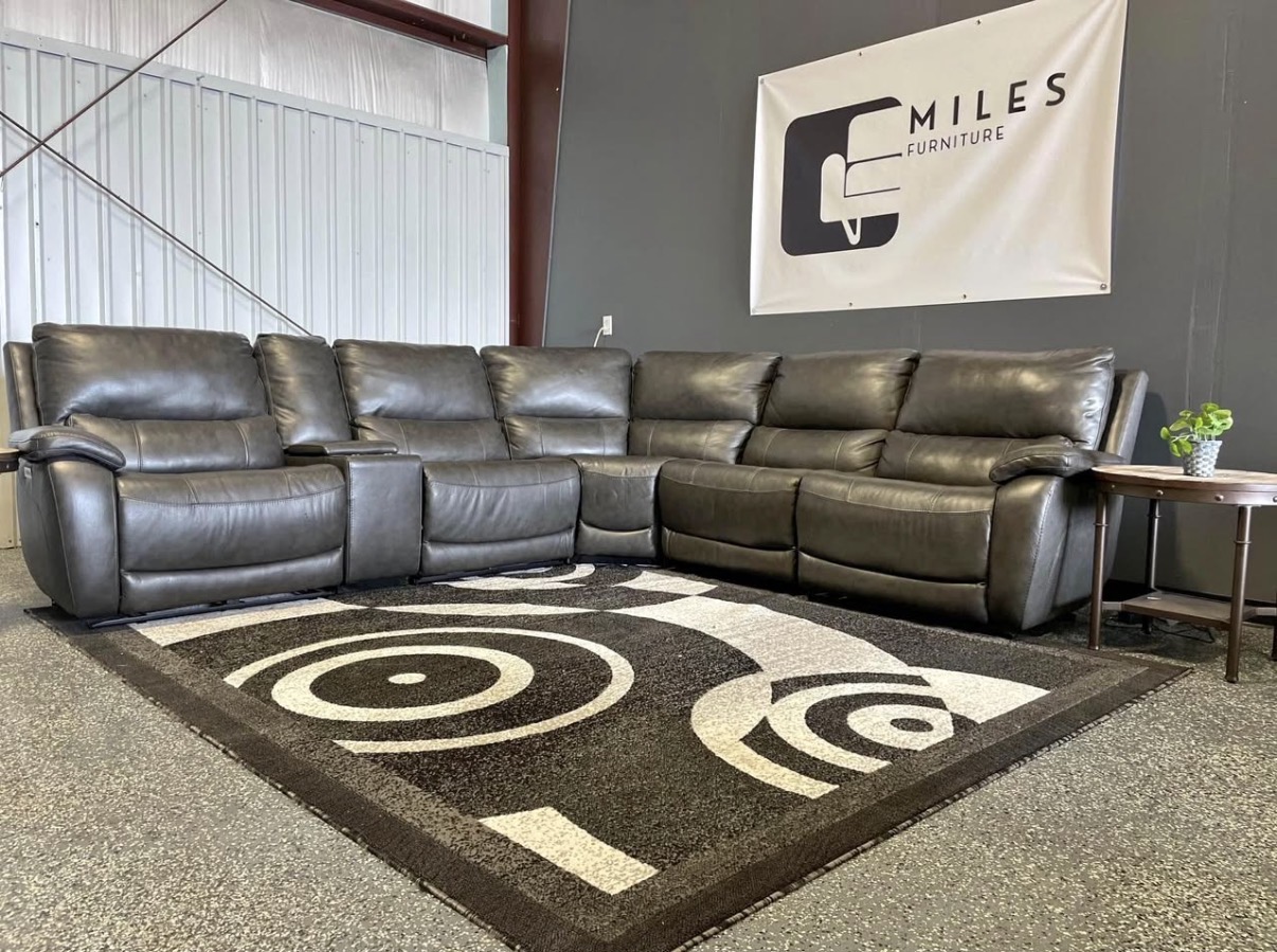 Wylder Leather Power Reclining Sectional - Free Delivery
